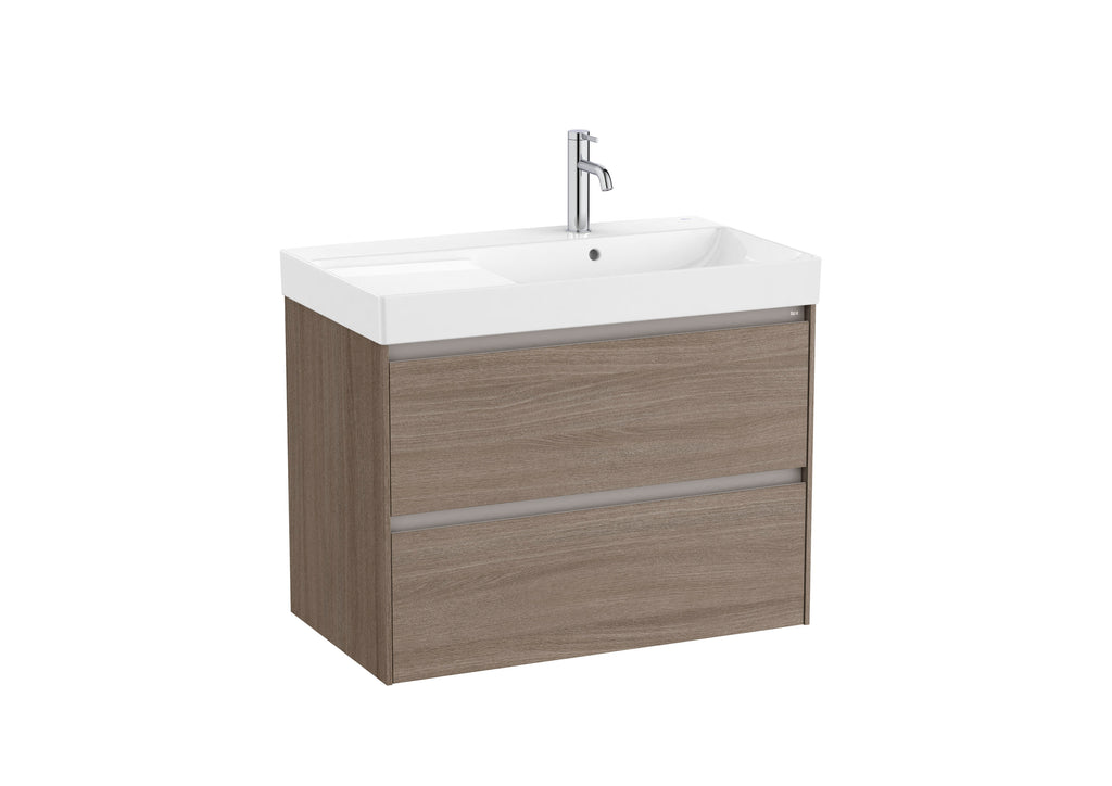 Roca Ona Unik 800mm Two Drawer Vanity Unit & Basin – Left or Right Hand
