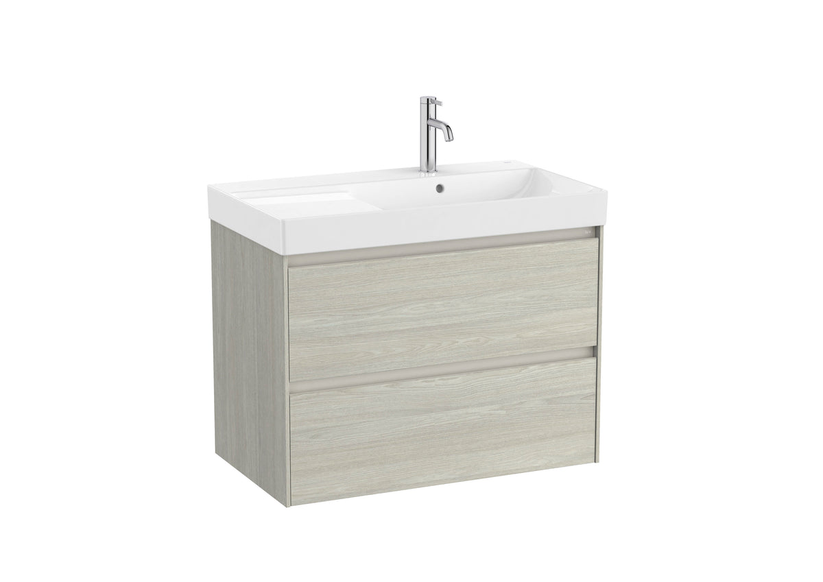 Roca Ona Unik 800mm Two Drawer Vanity Unit & Basin – Left or Right Hand