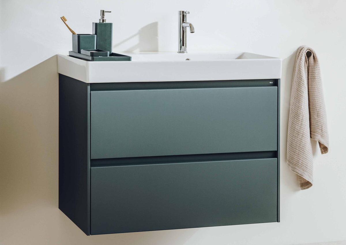 Roca Ona Unik 800mm Two Drawer Vanity Unit & Basin – Left or Right Hand