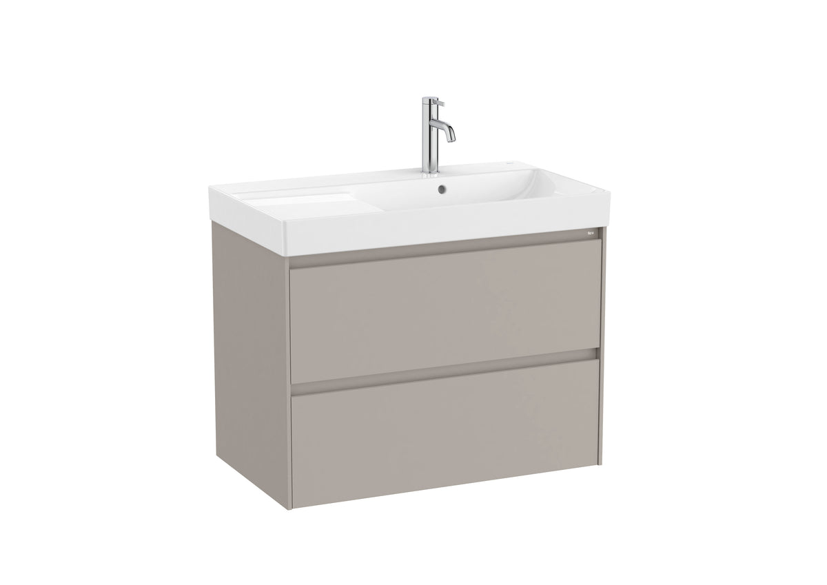 Roca Ona Unik 800mm Two Drawer Vanity Unit & Basin – Left or Right Hand