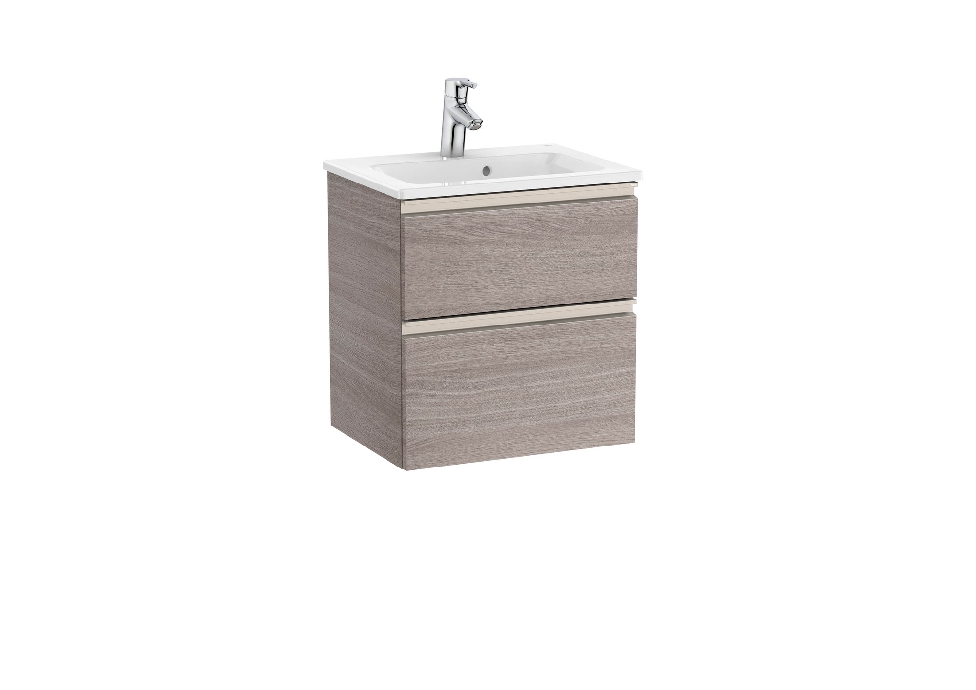 Roca The Gap Compact 600mm 2 Drawer Wall-Hung Vanity Unit with Basin