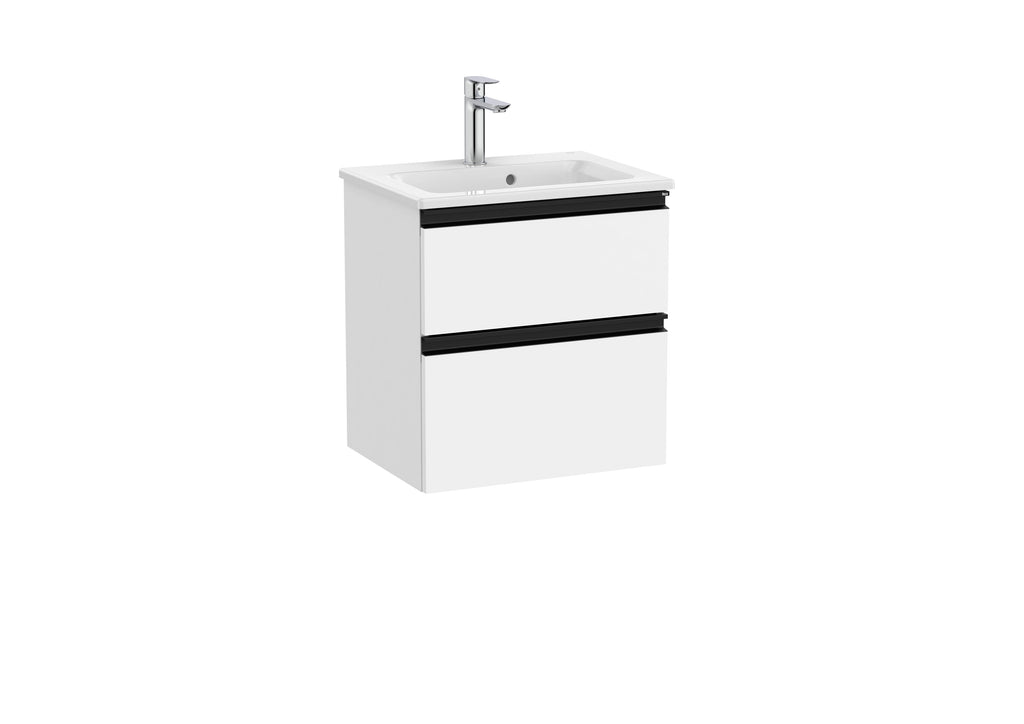 Roca The Gap Compact 600mm 2 Drawer Wall-Hung Vanity Unit with Basin
