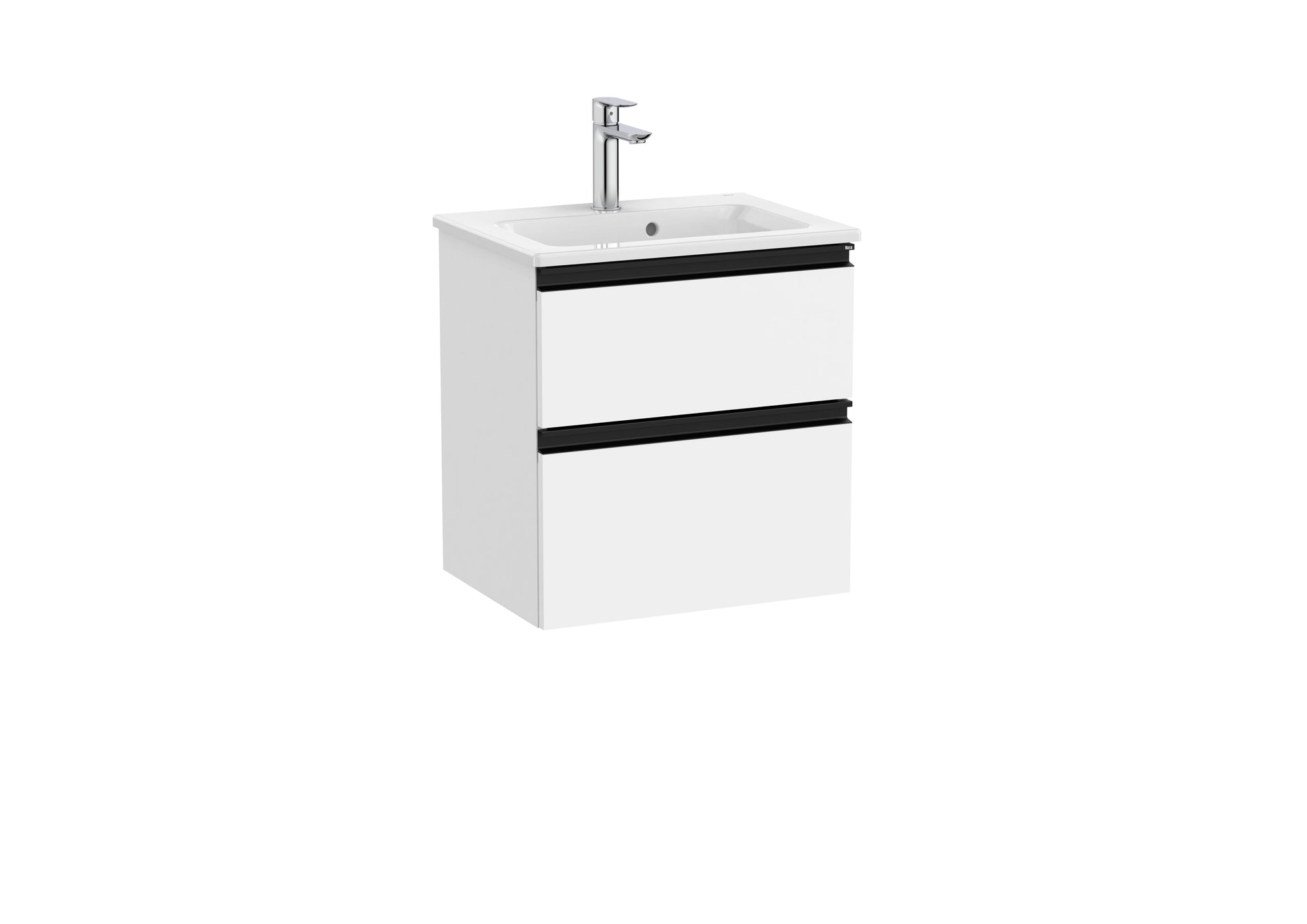 Roca The Gap Compact 600mm 2 Drawer Wall-Hung Vanity Unit with Basin