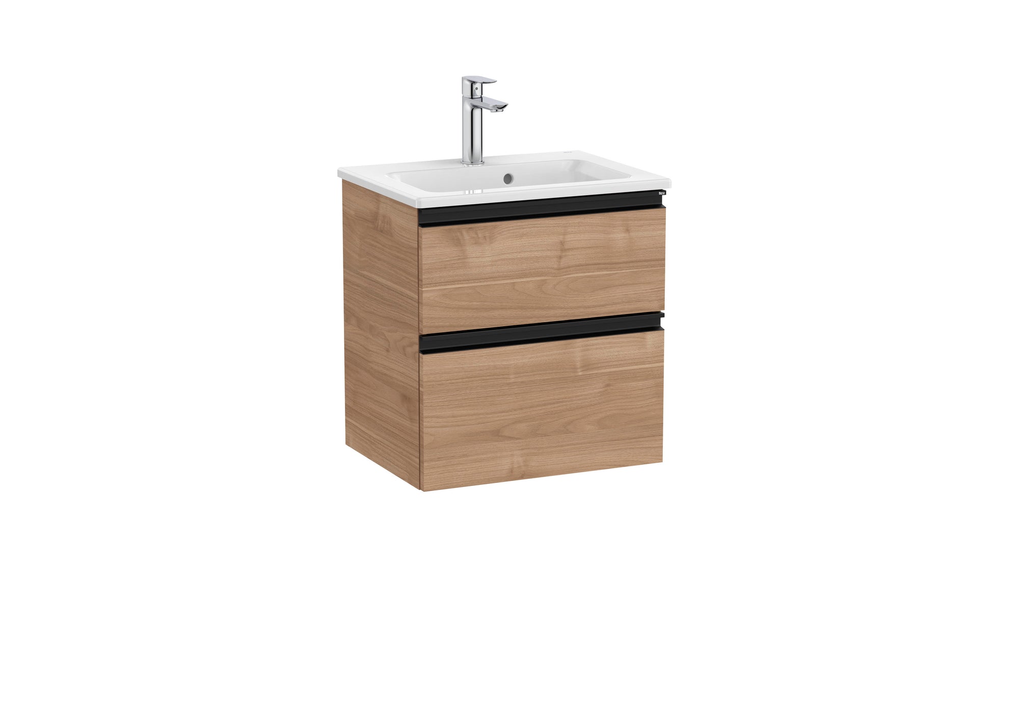 Roca The Gap Compact 600mm 2 Drawer Wall-Hung Vanity Unit with Basin