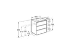 Roca The Gap Compact 600mm 3 Drawer Wall-Hung Vanity Unit with Basin