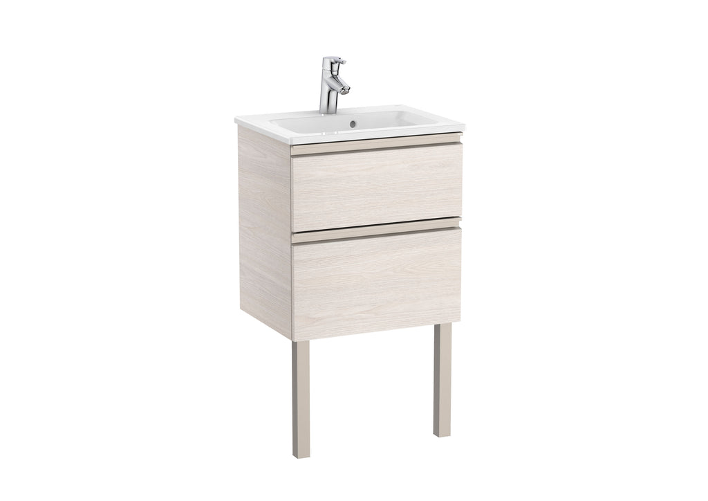 Roca The Gap Compact 600mm 2 Drawer Wall-Hung Vanity Unit with Basin