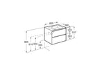 Roca The Gap Compact 600mm 2 Drawer Wall-Hung Vanity Unit with Basin