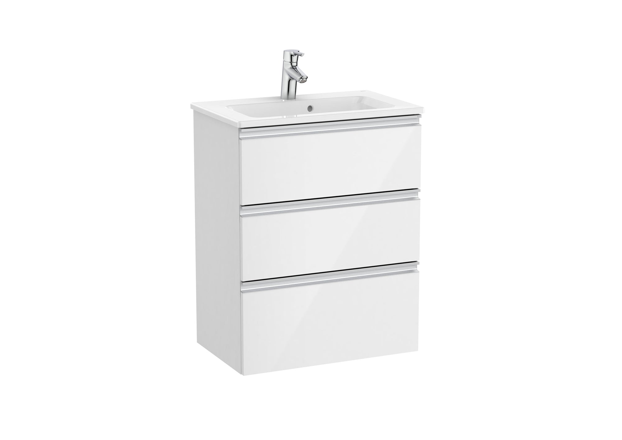 Roca The Gap Compact 600mm 3 Drawer Wall-Hung Vanity Unit with Basin