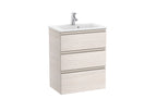 Roca The Gap Compact 600mm 3 Drawer Wall-Hung Vanity Unit with Basin