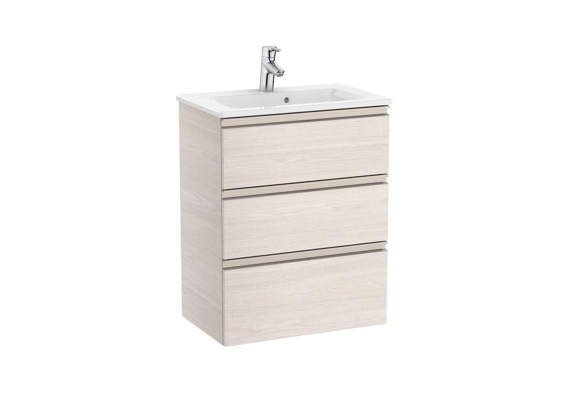 Roca The Gap Compact 600mm 3 Drawer Wall-Hung Vanity Unit with Basin