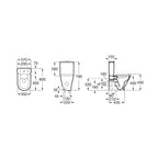 Roca The Gap Round Rimless Closed Back Close Coupled Pan