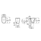 Roca Ona Rimless Back to Wall Pan