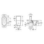 Roca Inspira Rimless Round Close Coupled Pan