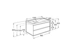 Roca Ona Unik 1000mm Two-Drawer Basin Vanity Unit – 5 Colour Options