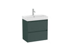Roca Ona 500mm Compact Wall-Hung Vanity Unit with Two Drawers & Basin