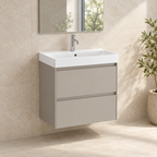 Roca Ona 500mm Compact Wall-Hung Vanity Unit with Two Drawers & Basin