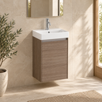 Roca Ona 400mm Compact Wall-Hung Vanity Unit with One Door & Basin
