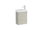 Roca Ona 450mm Compact Wall-Hung Vanity Unit with One Door & RH Basin