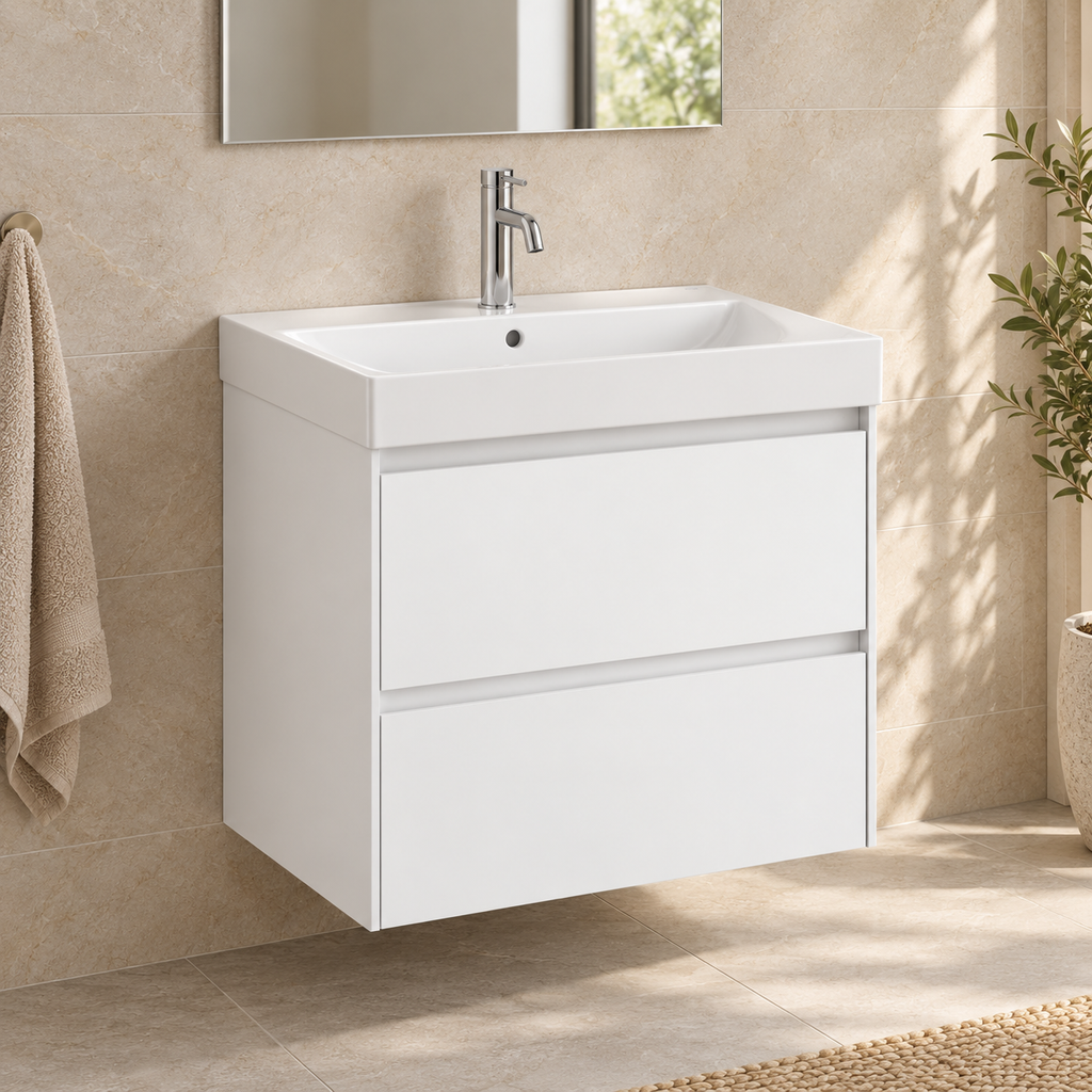 Roca Ona Unik 600mm Two Drawer Vanity Unit & Basin – 5 Colour Options