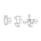 Roca Ona Rimless Compact Close Coupled Closed Back Pan