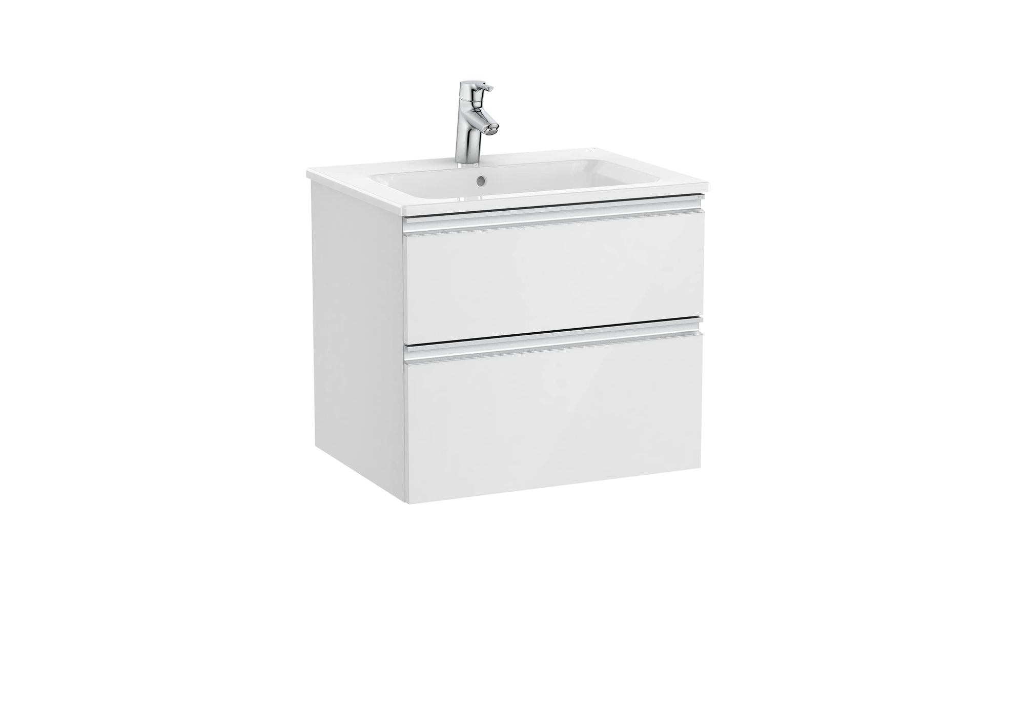 Roca The Gap 550mm Wall-Hung 2 Drawer Vanity Unit with Basin & Waste