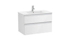 Roca The Gap 800mm Wall-Hung 2 Drawer Vanity Unit with Basin & Waste