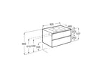 Roca The Gap 800mm Wall-Hung 2 Drawer Vanity Unit with Basin & Waste