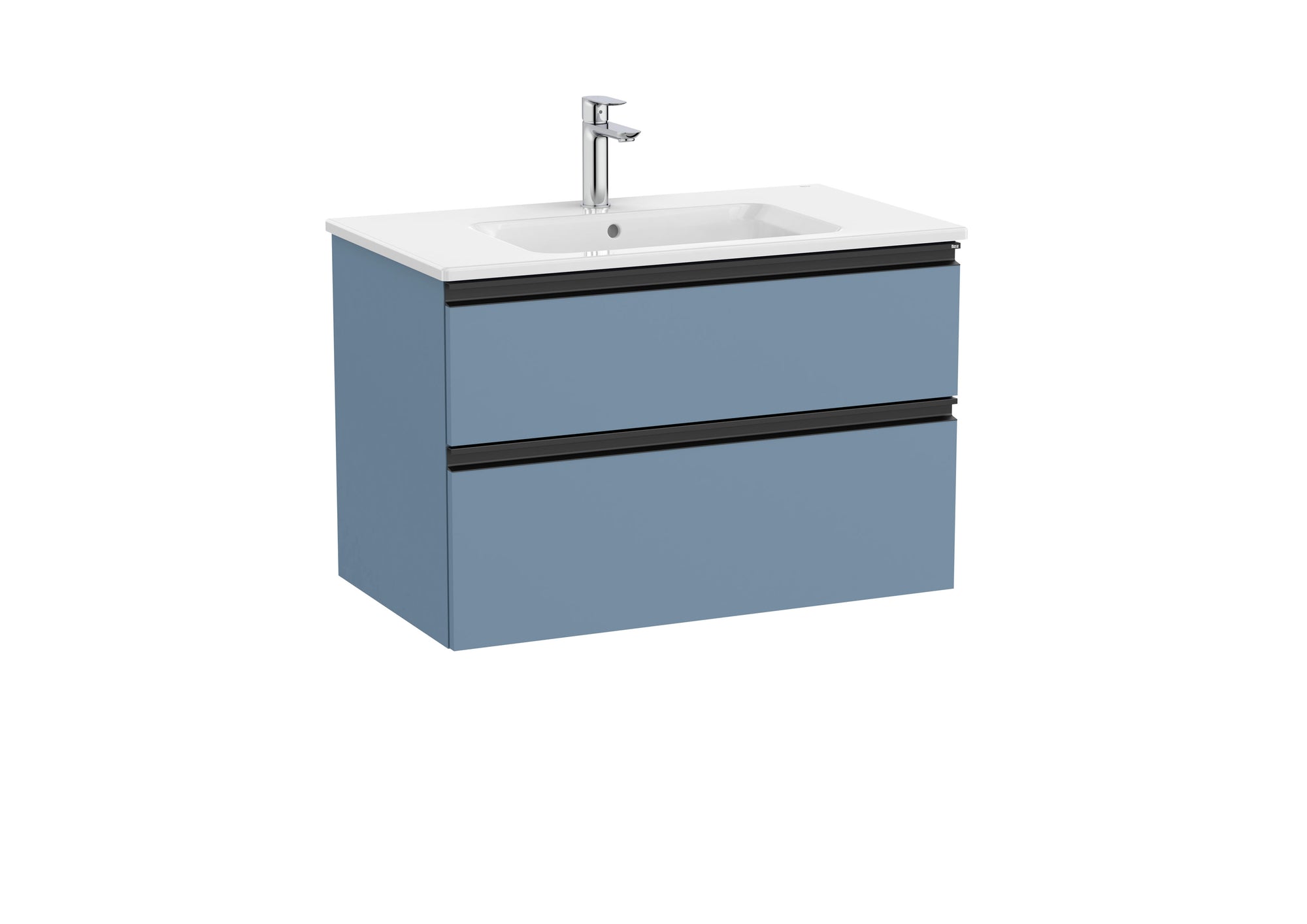 Roca The Gap 800mm Wall-Hung 2 Drawer Vanity Unit with Basin & Waste