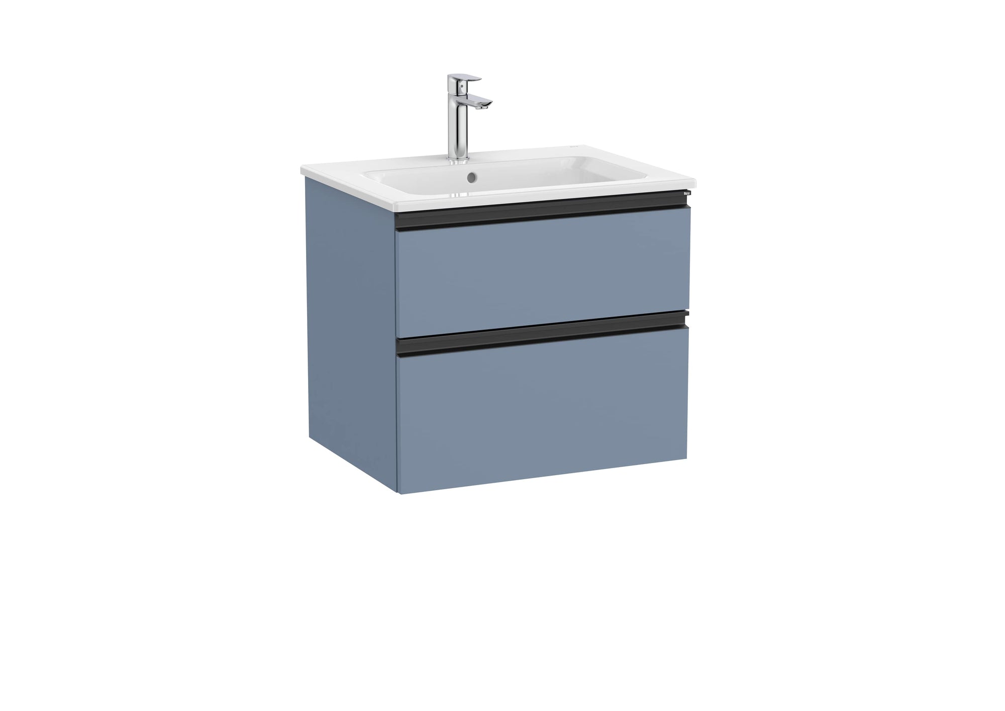 Roca The Gap 550mm Wall-Hung 2 Drawer Vanity Unit with Basin & Waste
