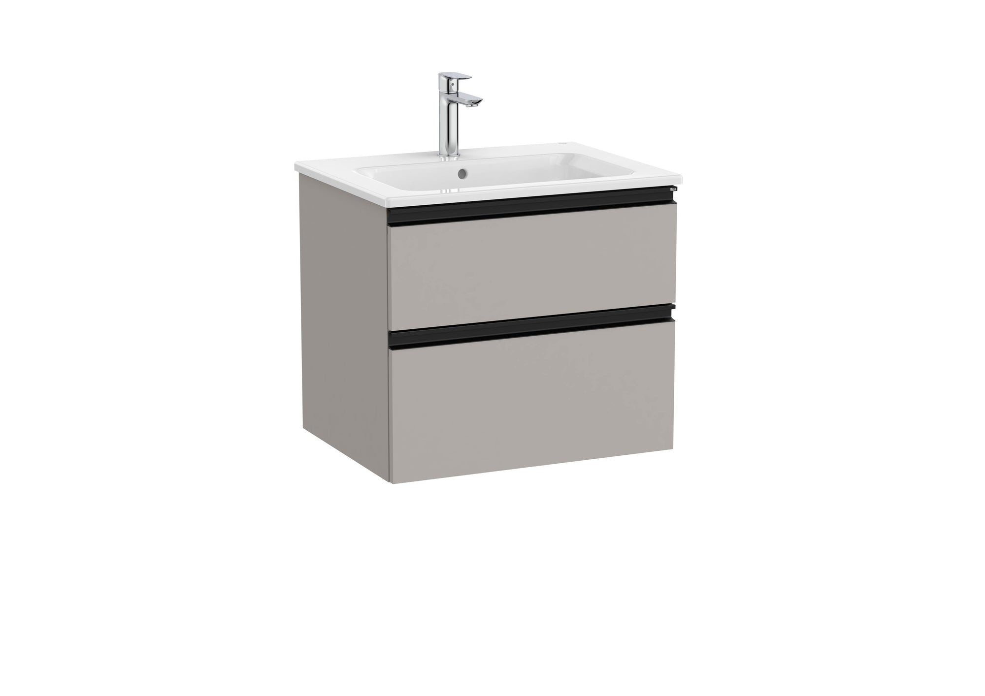 Roca The Gap 600mm Wall-Hung 2 Drawer Vanity Unit with Basin & Waste