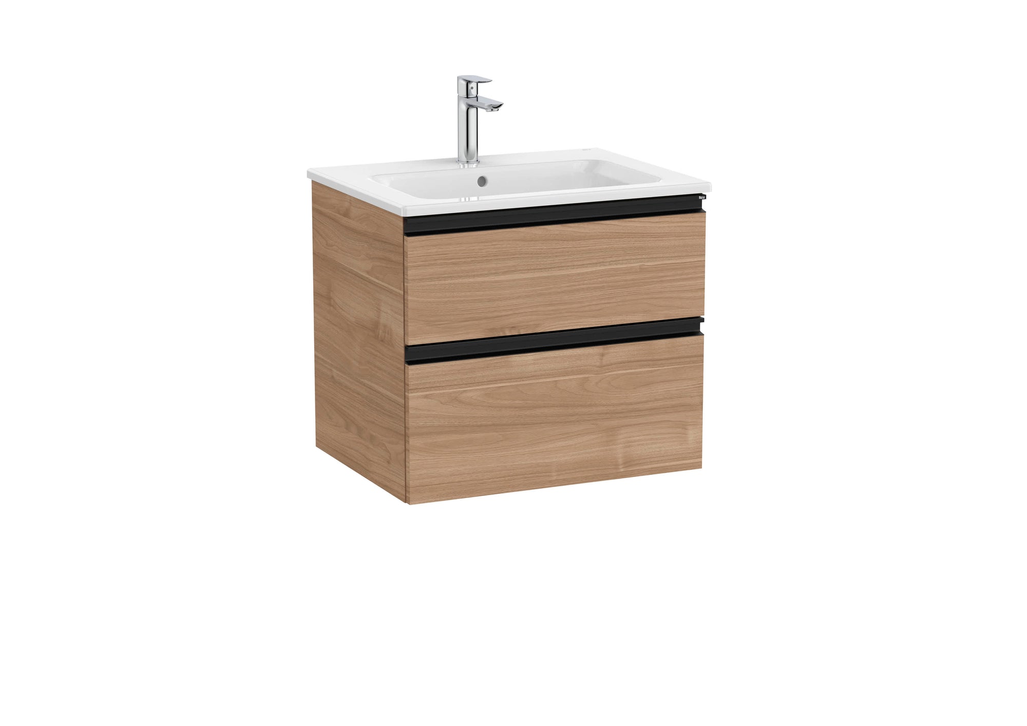 Roca The Gap 550mm Wall-Hung 2 Drawer Vanity Unit with Basin & Waste