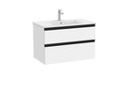 Roca The Gap 800mm Wall-Hung 2 Drawer Vanity Unit with Basin & Waste