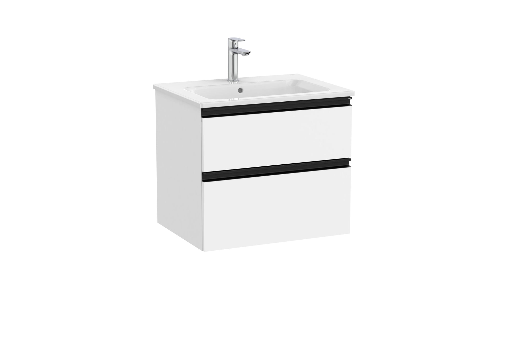Roca The Gap 550mm Wall-Hung 2 Drawer Vanity Unit with Basin & Waste