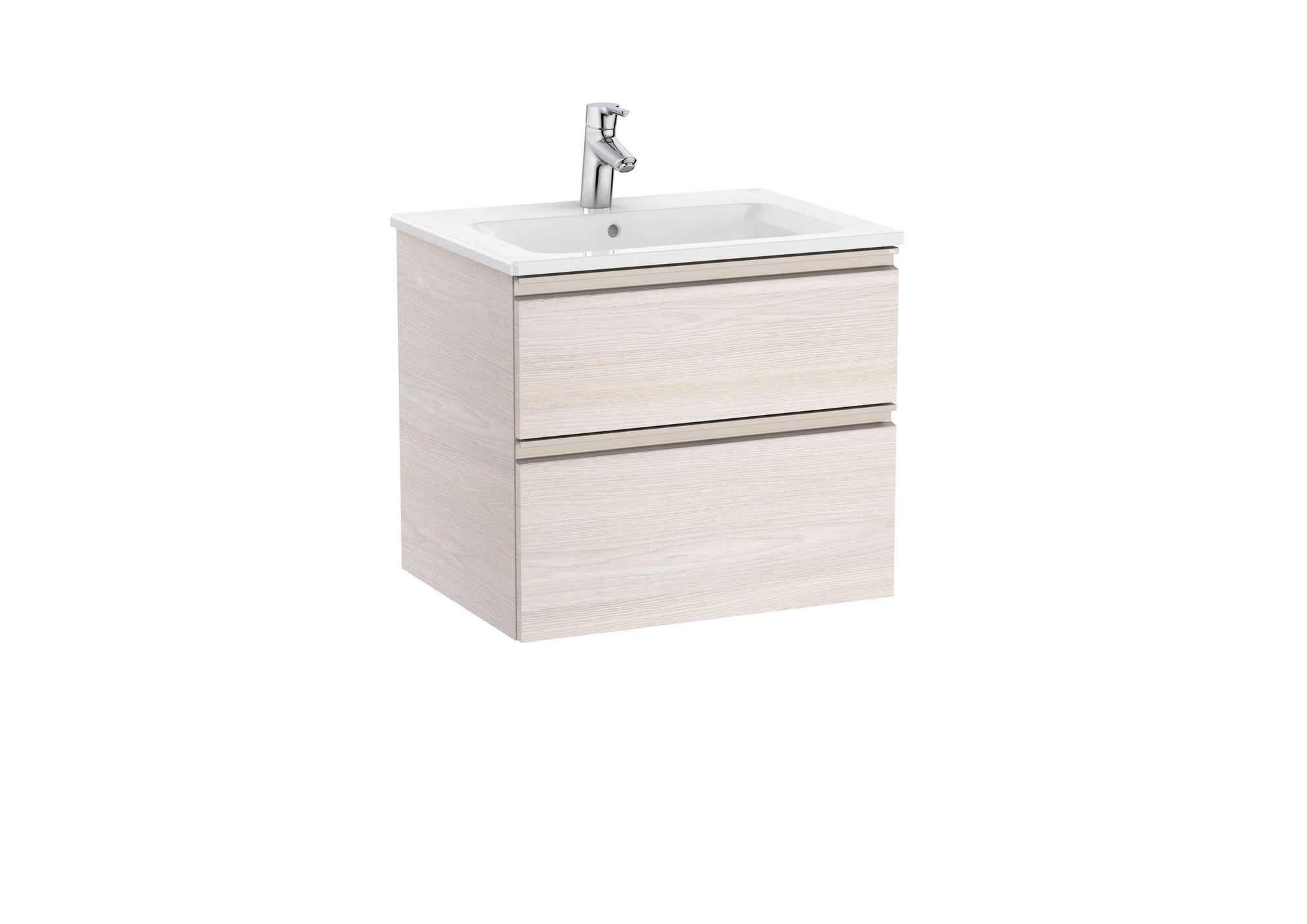 Roca The Gap 550mm Wall-Hung 2 Drawer Vanity Unit with Basin & Waste