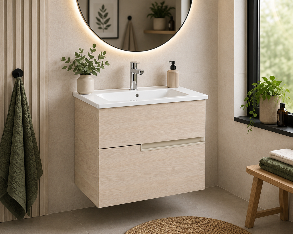 Roca Victoria-N 600mm 2 Drawer Wall-Hung Vanity Unit with Basin