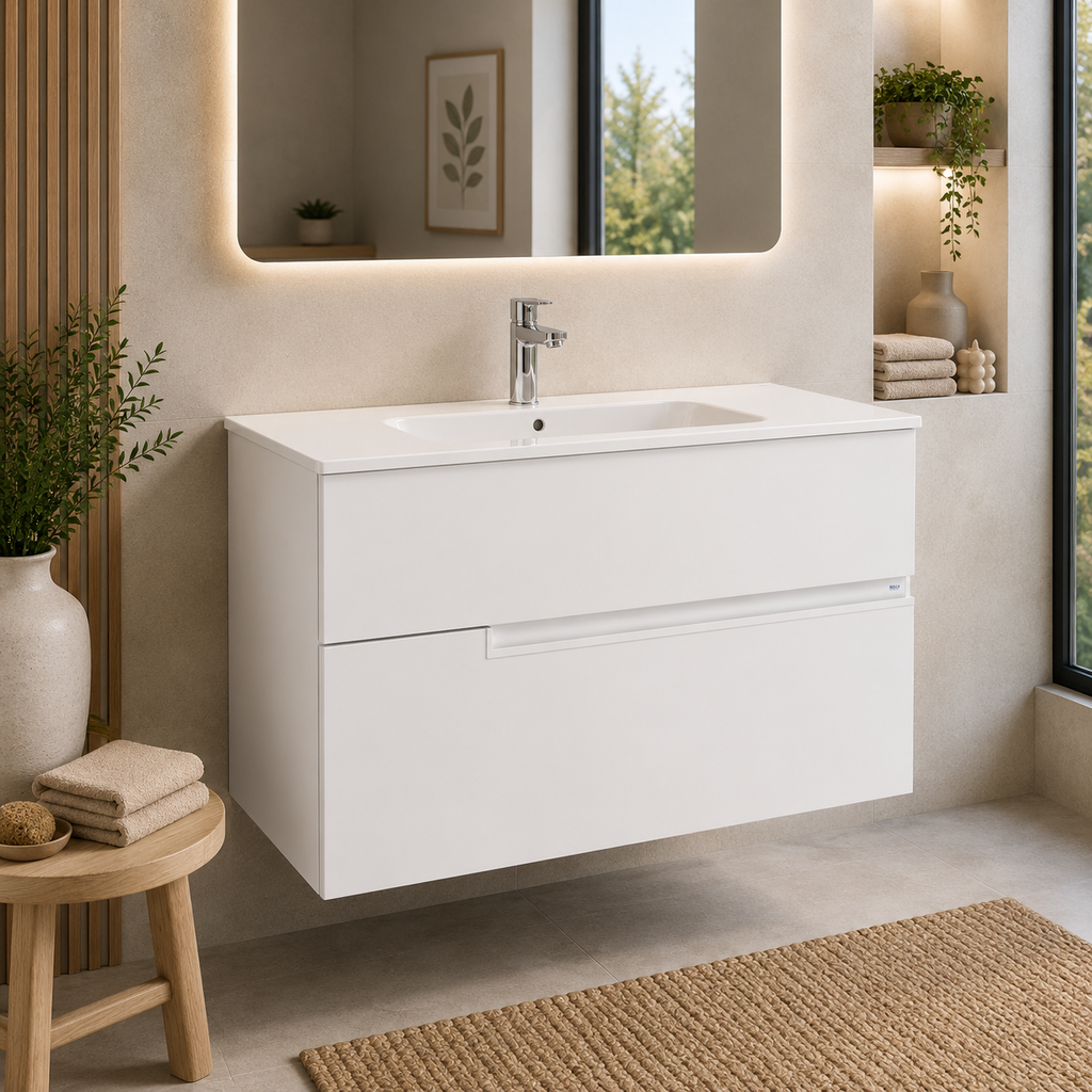 Roca Victoria-N 800mm 2 Drawer Wall-Hung Vanity Unit with Basin