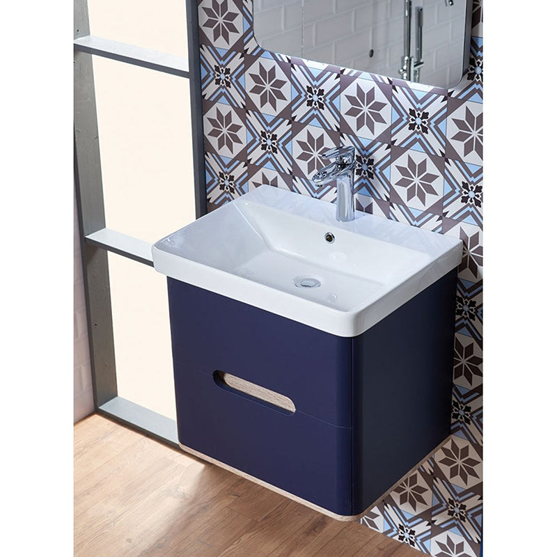 Roma 60 Wall-Hung Base & Basin - Marine Blue