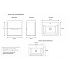 Roma 60 Wall-Hung Base & Basin - Marine Blue