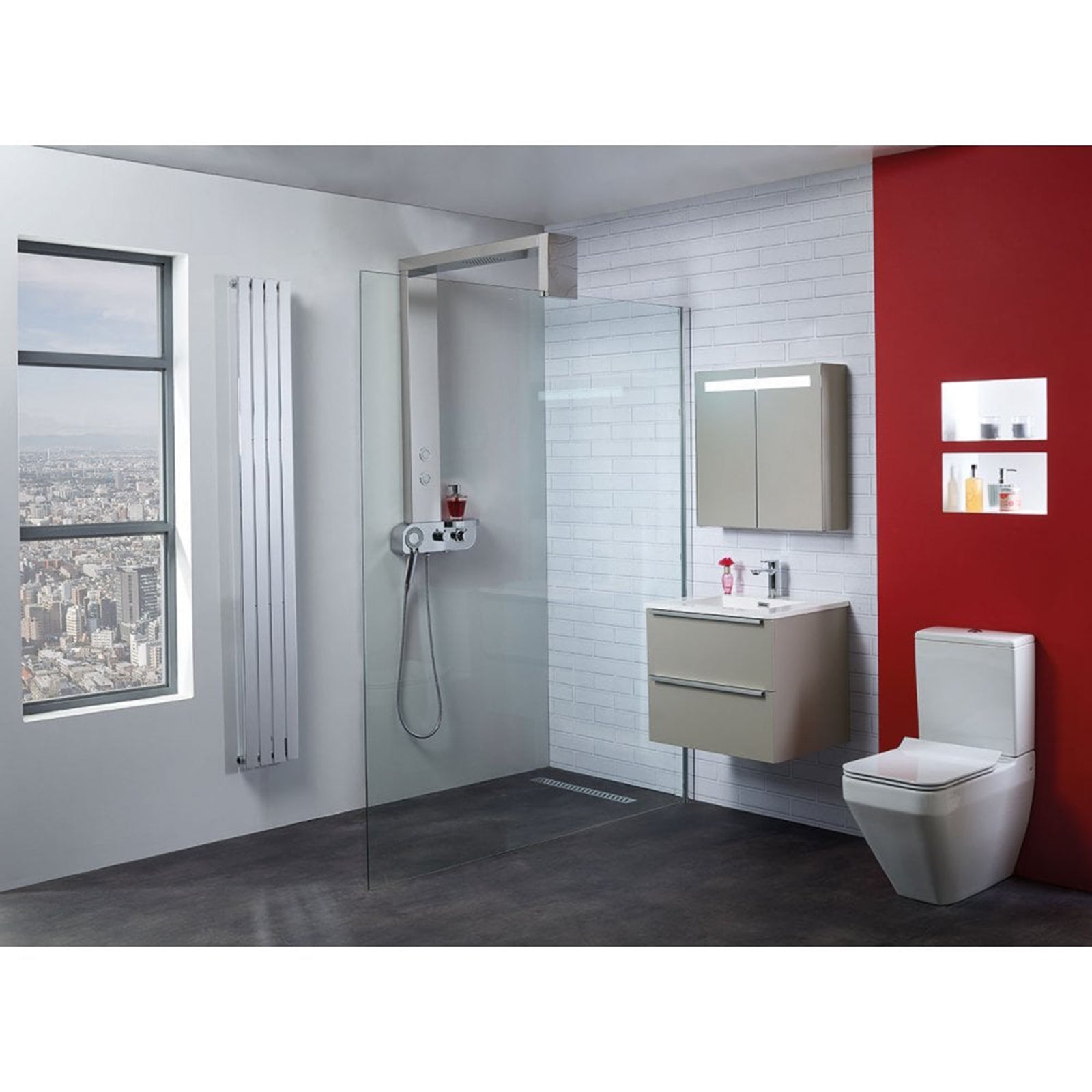 Monza Shower Column 800mm Depth
