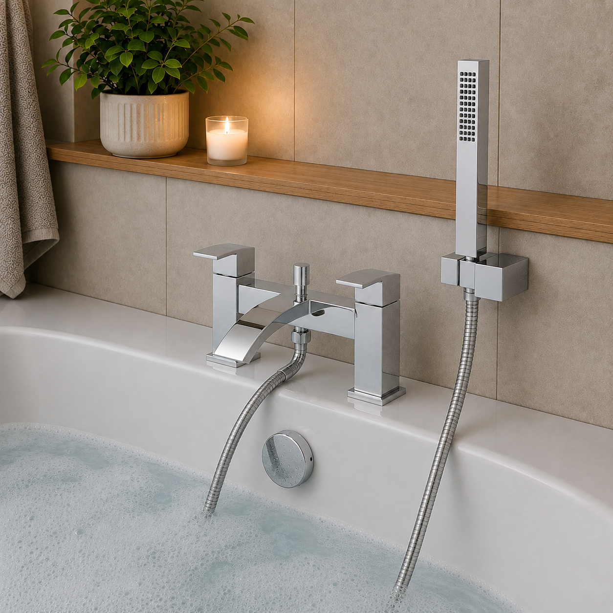 Salomon Bath Shower Mixer Tap – Chrome or Matt Black