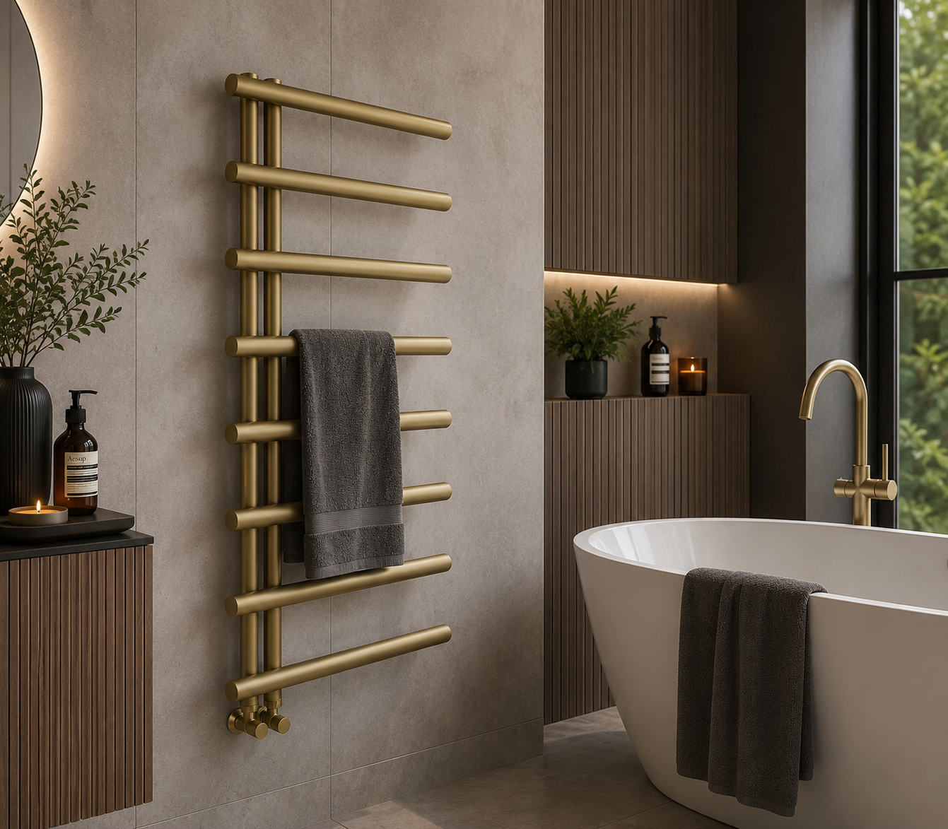 Salomon Designer Heated Towel Radiator – Steel | Multiple Sizes & Finishes