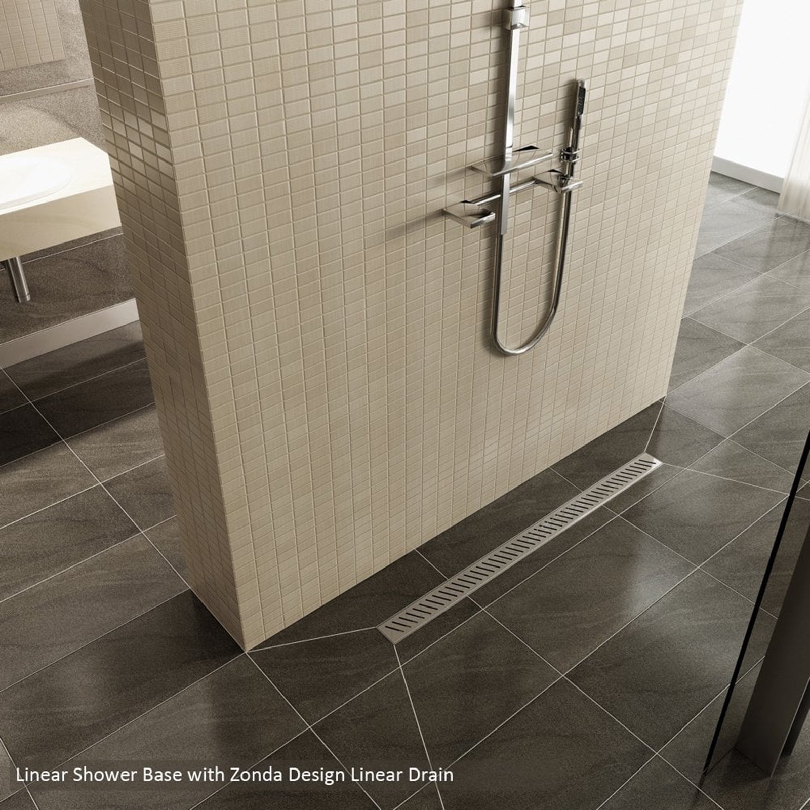 Ascent Linear Drain Wetroom Tray - 1200 x 800mm