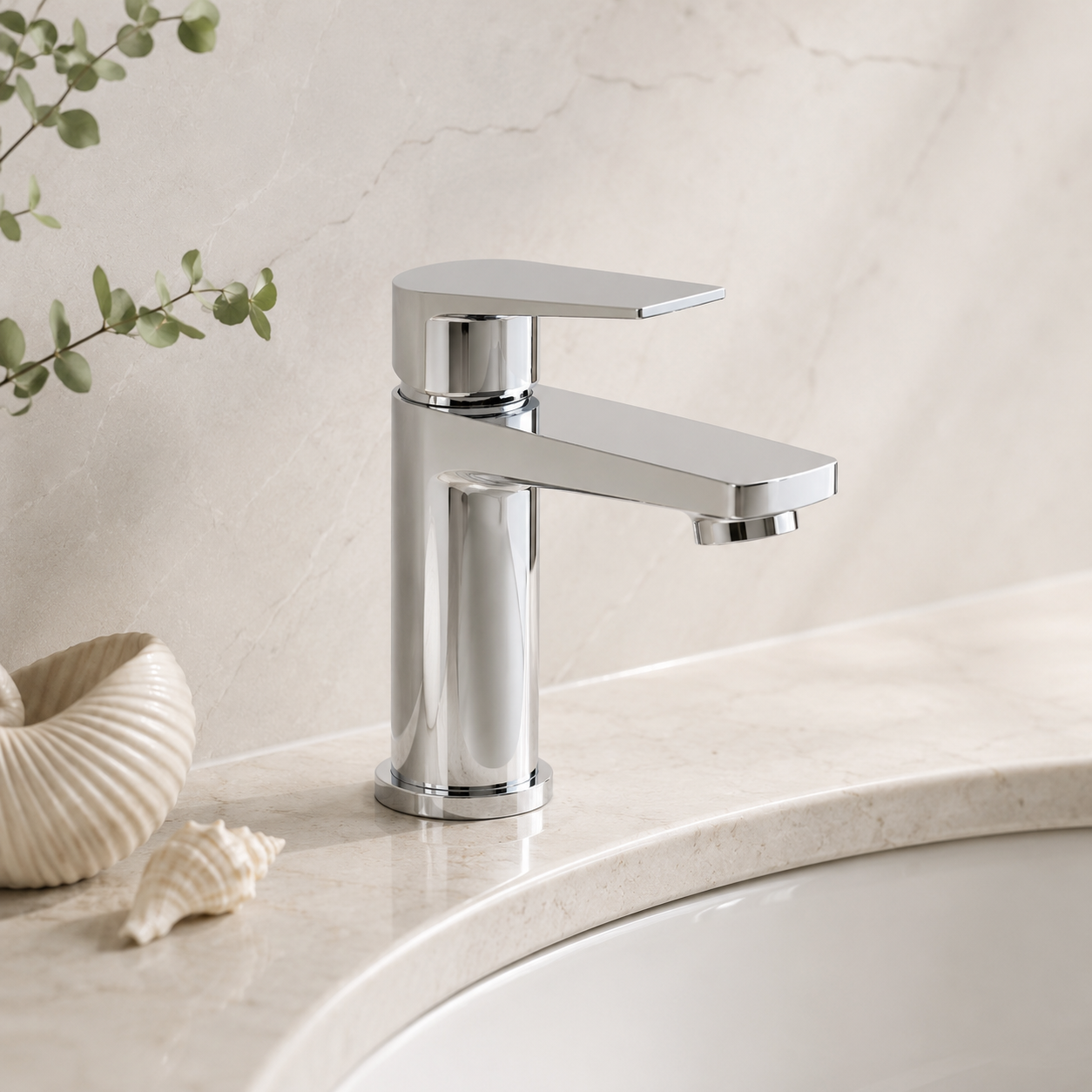 Scotney Mini Mono Basin Mixer with Click-Clack Waste – Chrome