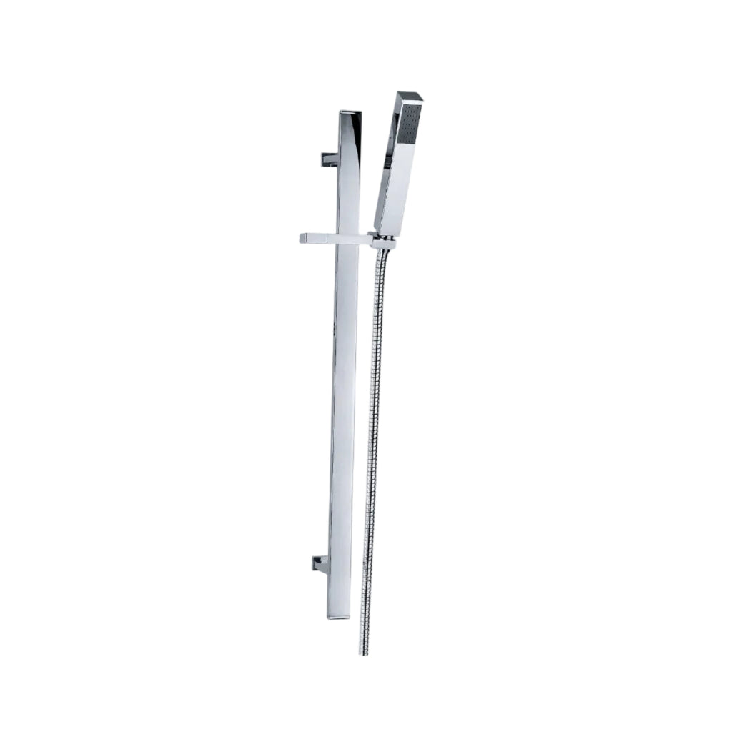 Nevada Shower Rail Kit with Handset & Hose – Chrome