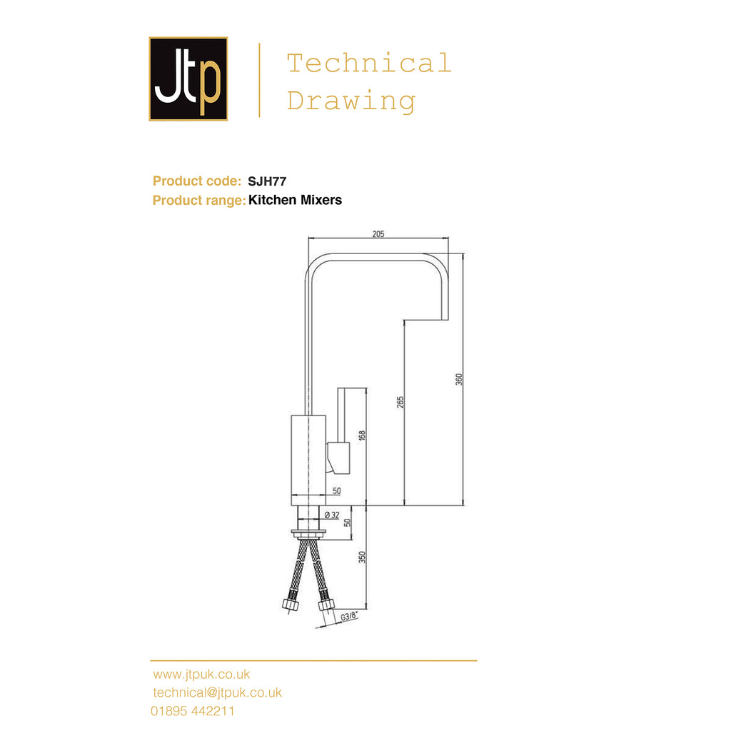 Dax Single Lever Kitchen Sink Mixer