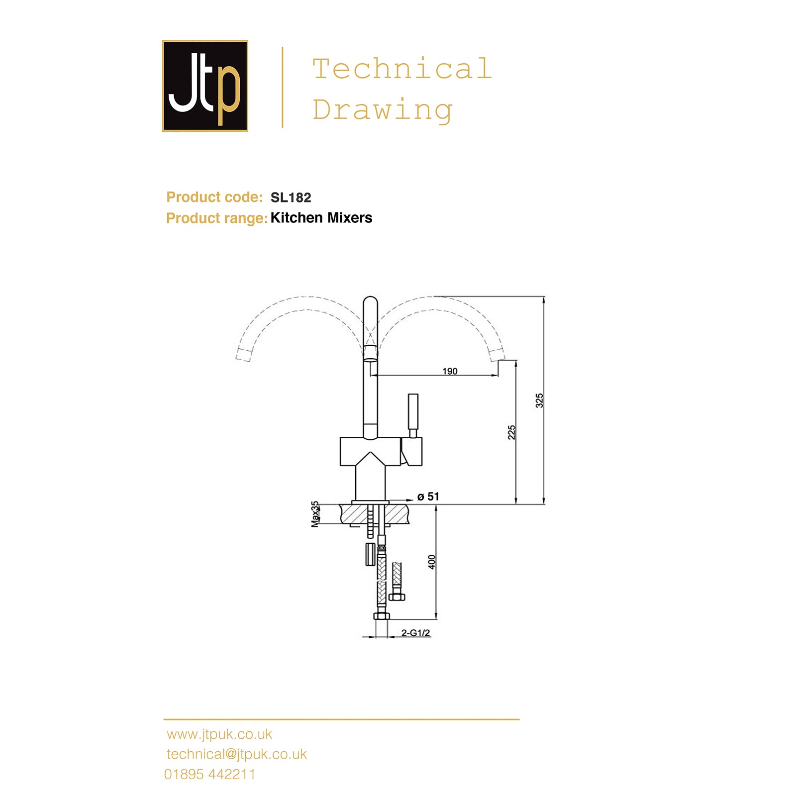 Sleek Side Lever Kitchen Sink Mixer
