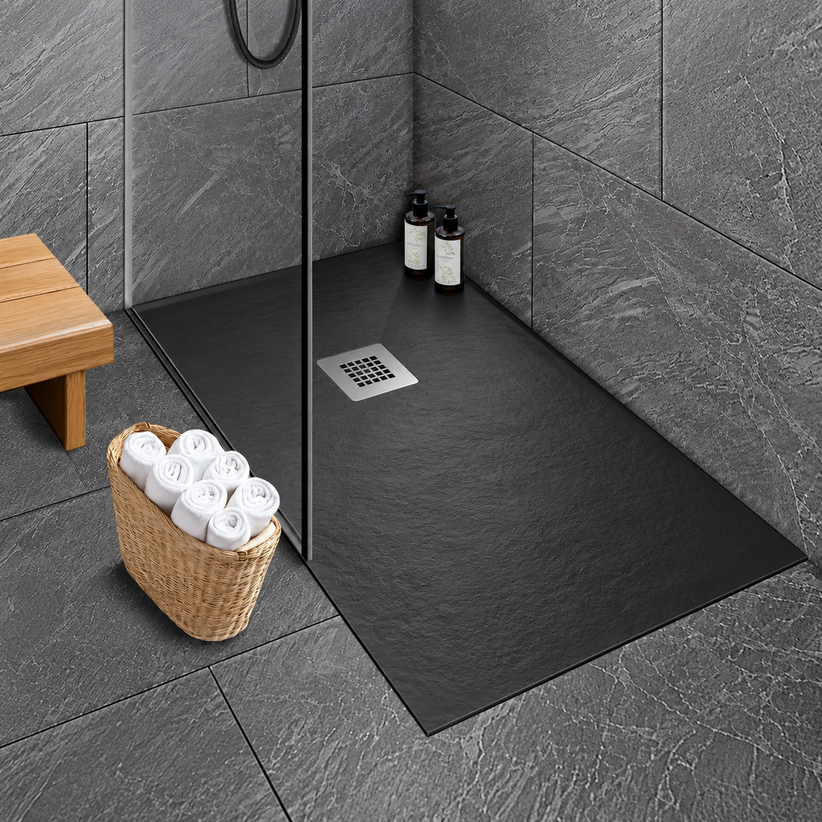 SlateForme Black Rectangular Shower Tray – 25 Sizes