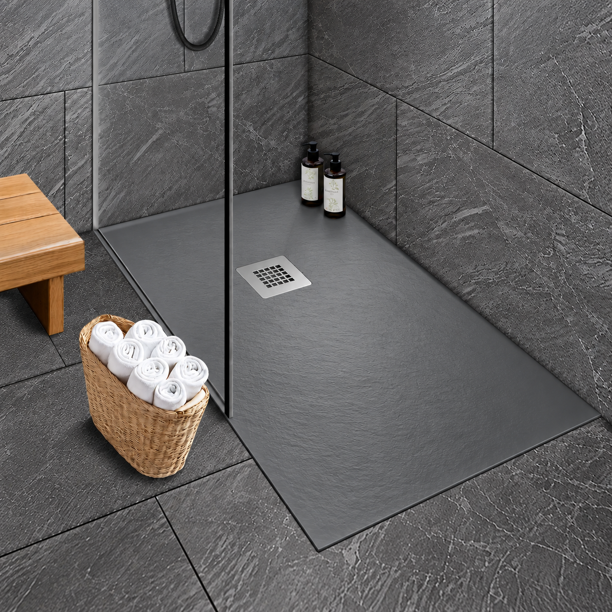 SlateForme Graphite Rectangular Shower Tray – 23 Sizes