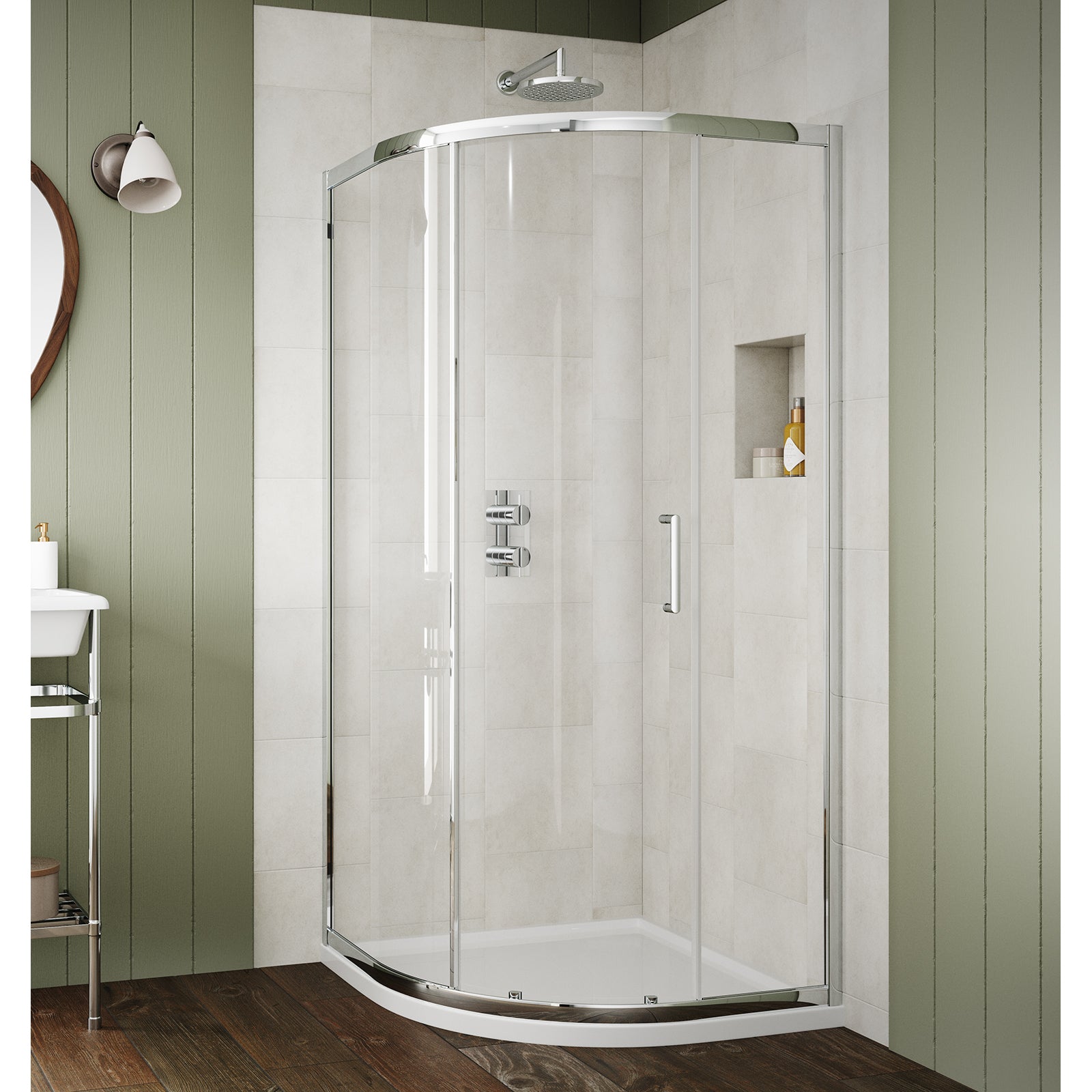 Sommer 6 Quadrant Single Sliding Door - 900mm
