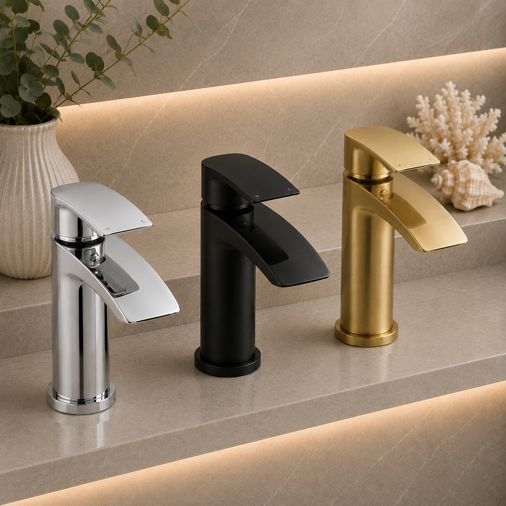 Speldhurst Mini Basin Mixer Tap – Chrome, Matt Black or Matt Brushed Brass